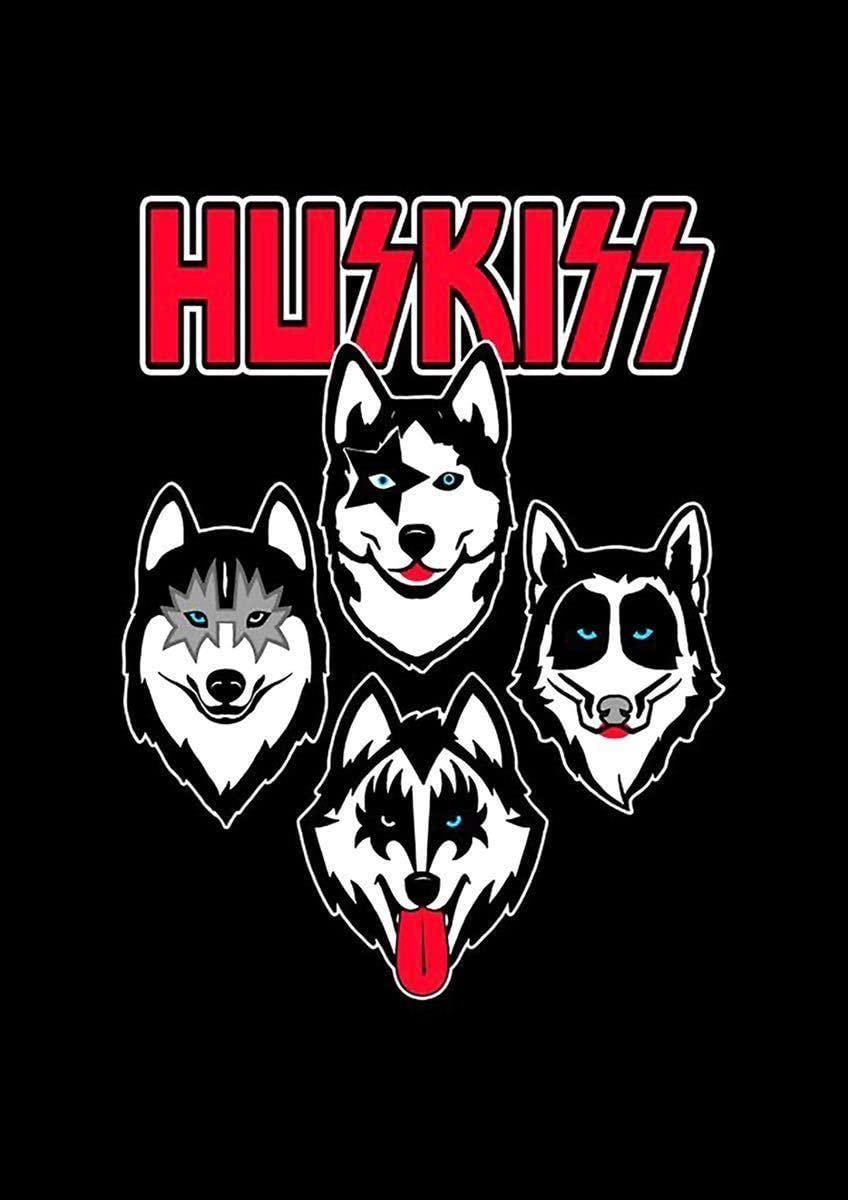 Amazon.co.jp: KISS キッス シベリアン ハスキー 犬 ハードロック